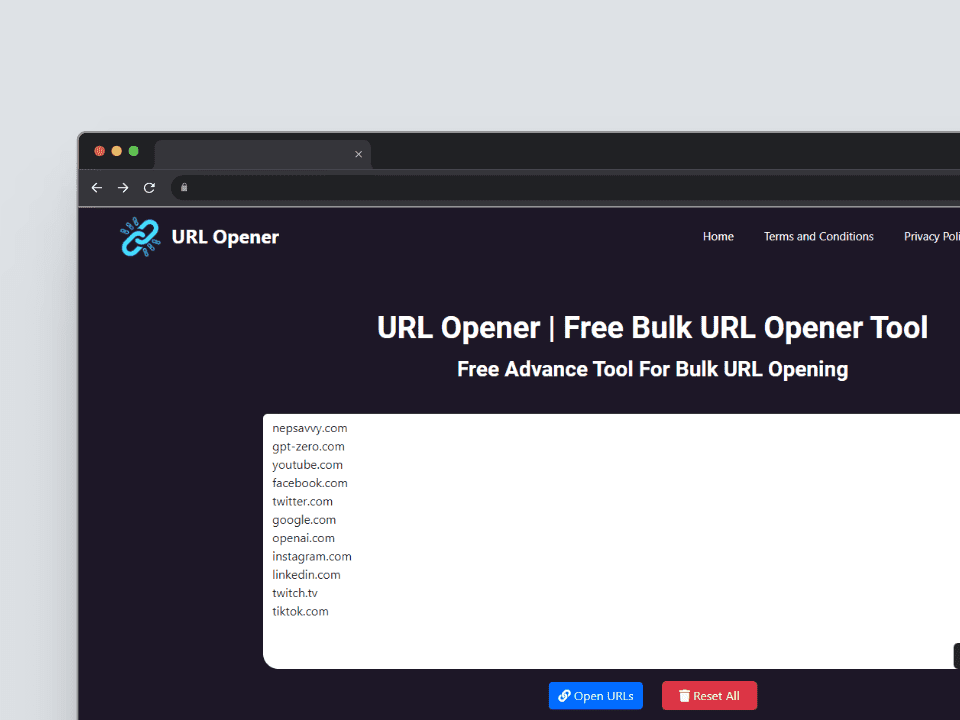 Multiple URL Opener
